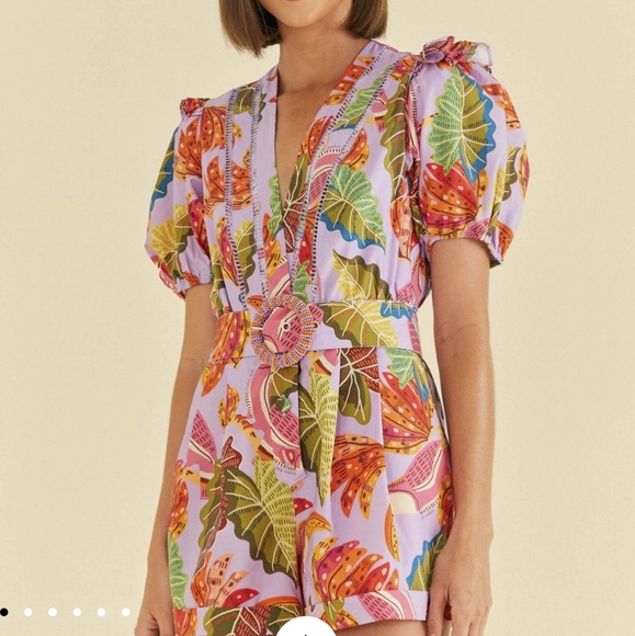 Farm Rio Lilac Romper - Picture 11 of 15